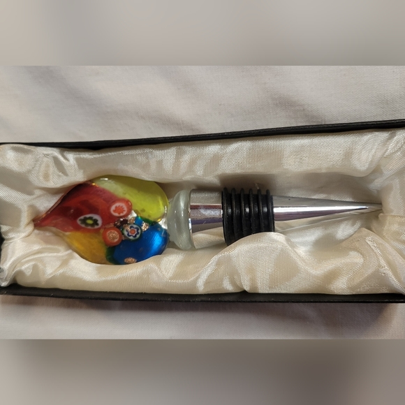 Fused Glass Wine Stopper - Picture 1 of 5